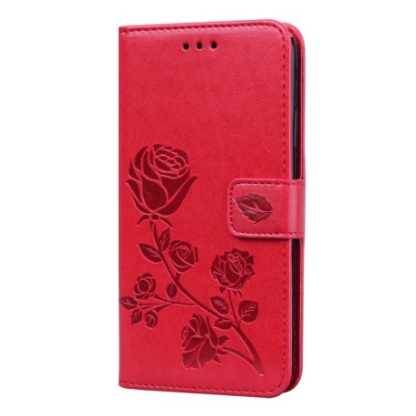 Чехол-книжка Rose Embossed для Samsung Galaxy A04s/A13 5G - красный