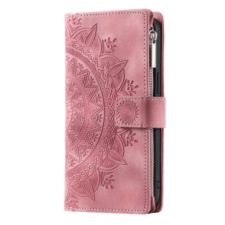 Чехол-книжка Multi-Card Totem Zipper Leather  для Xiaomi 14T - розовый