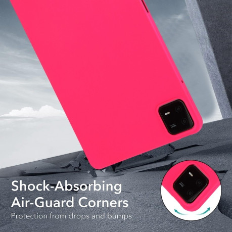 Чехол Oil Spray Skin-friendly TPU Tablet Case для Xiaomi Pad 6 / 6 Pro - пурпурно-красный