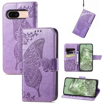 Чохол-книжка Butterfly Love Flower Embossed для Google Pixel 8a - Lavender