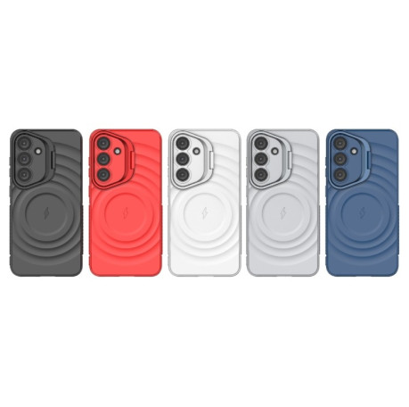 Чохол Lens Frame Bracket Corrugated MagSafe для Samsung Galaxy S25 5G - чорний