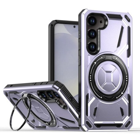 Противоударный чехол Armor II Series MagSafe Magnetic Holder для  Samsung Galaxy S25 5G - фиолетовый