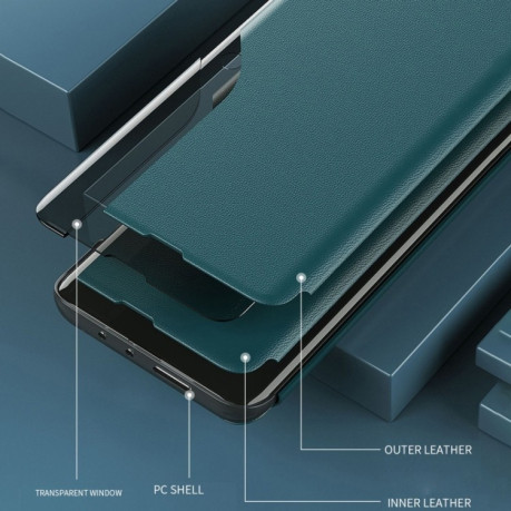 Чехол-книжка Clear View Standing Cover на Xiaomi Redmi Poco C55/Redmi 12C/11A- черный
