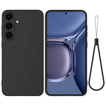 Силіконовий чохол Solid Color Liquid Silicone на Samsung Galaxy S25 FE 5G - чорний