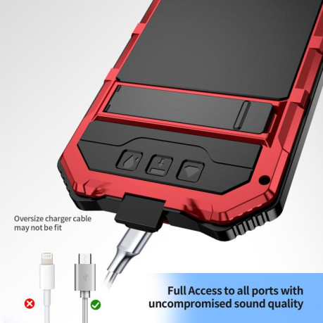 Противоударный чехол R-JUST Life Waterproof для iPhone 16e - красный