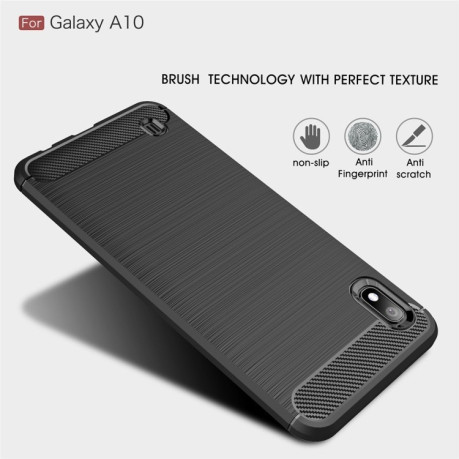 Чохол Brushed Texture Carbon Fiber на Samsung Galaxy A10-наві
