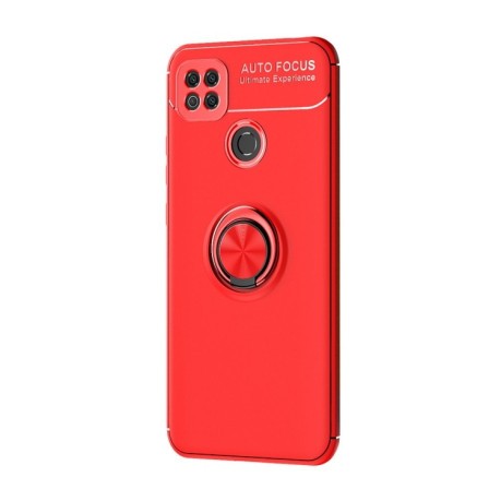 Ударозащитный чехол Metal Ring Holder 360 Degree Rotating на  Xiaomi Redmi 9C - красный