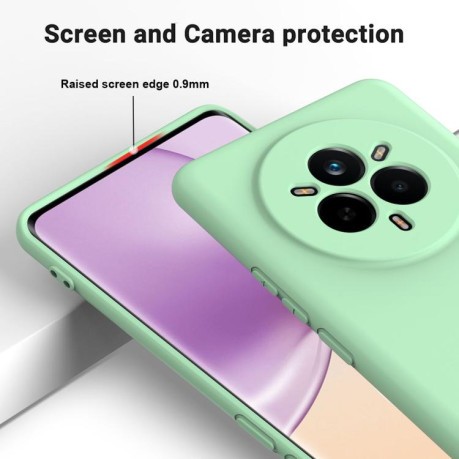 Силіконовий чохол Solid Color Liquid Silicone на Realme 14 Pro+ - зелений