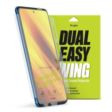 Захисна броньована плівка Ringke Dual Easy Wing 2x self на Xiaomi Poco X3 NFC / Poco X3 Pro