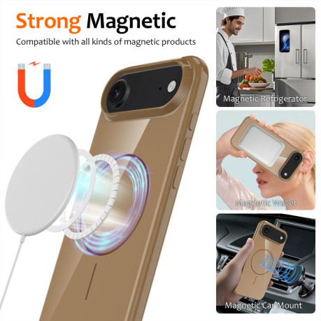 Противоударный чехол Glossy TPU Shockproof MagSafe на iPhone Air - золотой