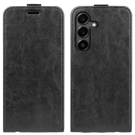 Флип-чехол с фактурой R64 Single на Samsung Galaxy S25 FE 5G - черный