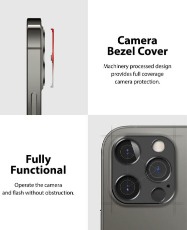 Защита камеры Ringke Camera Styling для iPhone 12 Pro Max - серебристая