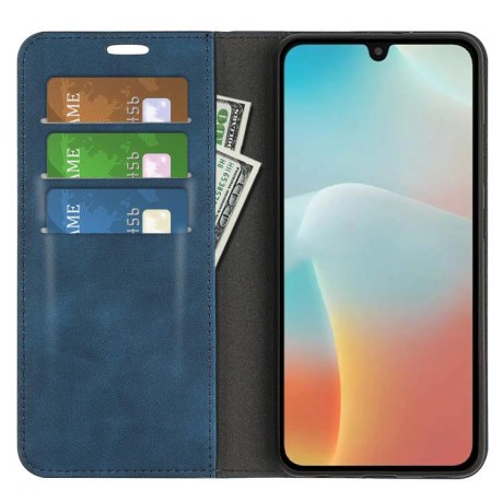 Чехол-книжка Retro Skin Feel Business Magnetic на Samsung Galaxy M16 / F16 - синий