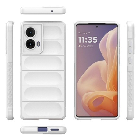 Силіконовий чохол Magic Flannel для Motorola Moto G85 5G Global - білий