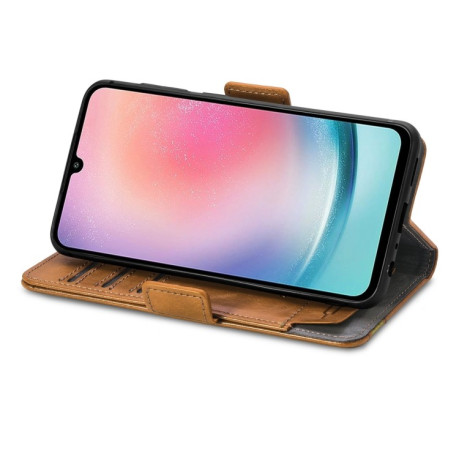 Чехол-книжка Dual-side Magnetic Buckle для Samsung Galaxy A35 - хаки