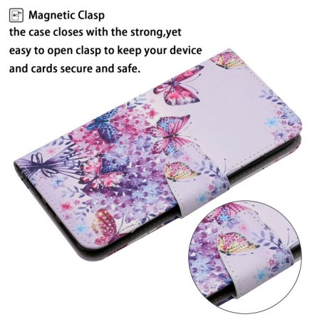 Чехол-книжка Painted Pattern для iPhone XR - Bright Butterfly