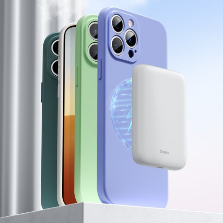 Силиконовый чехол Benks Silicone Case (Magsafe) для iPhone 13 mini - фиолетовый