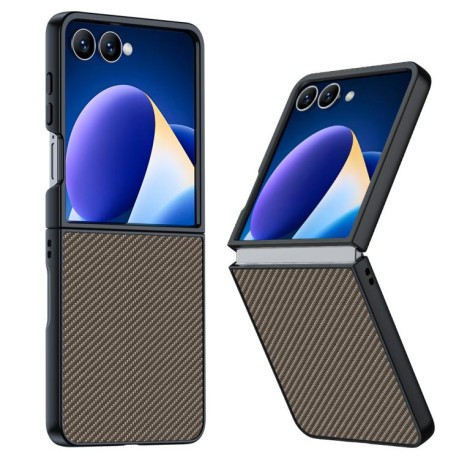 Протиударний чохол Carbon Fiber Texture Printing для Samsung Galaxy Flip 7 - золотий
