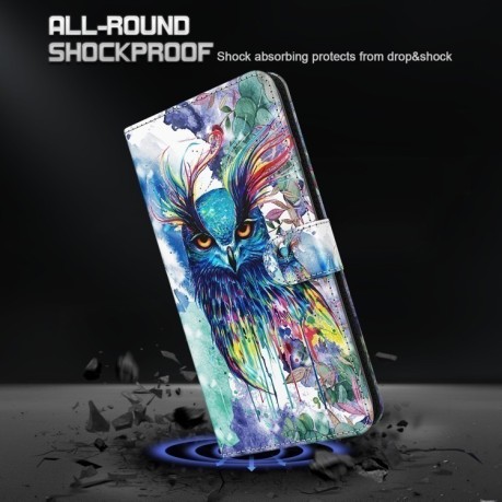 Чехол-книжка 3D Painting для Google Pixel 8 Pro - Owl