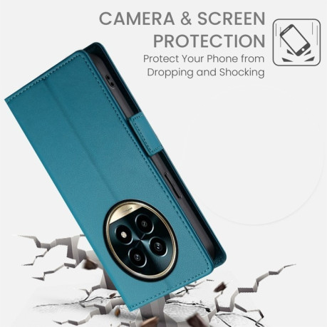Чехол-книжка Side Buckle Magnetic Frosted Leather для Realme 13 Pro / 13 Pro+ Global - синий