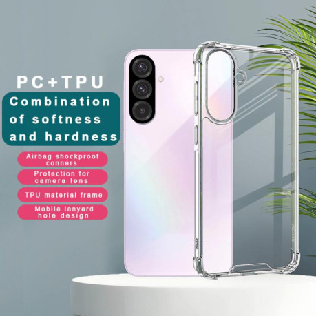 Противоударный чехол IMAK Space Shield PC + TPU Airbag для Samsung Galaxy A56 5G - прозрачный