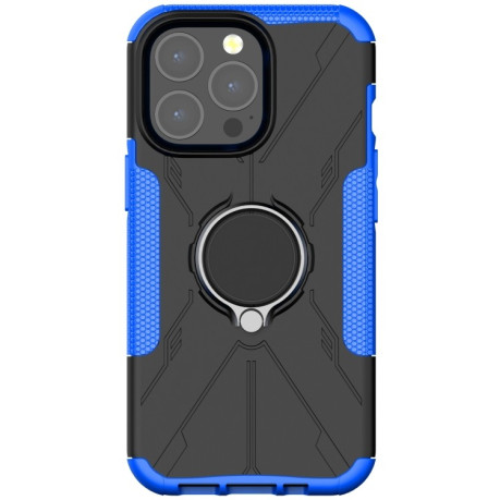 Противоударный чехол Machine Armor Bear для iPhone 13 Pro Max - синий