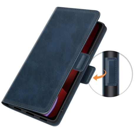 Чехол-книжка Dual-side Magnetic Buckle на iPhone 14/13 - синий
