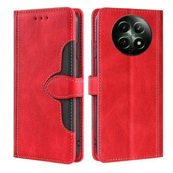 Чехол-книжка с мягким покрытием Skin Feel и магнитной застёжкой на Realme 13 5G/12 5G/12X 5G - красный