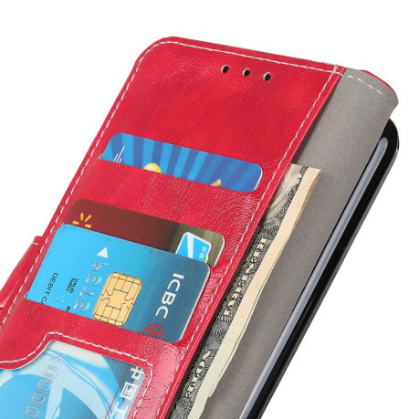 Чехол-книжка Magnetic Retro Crazy Horse Texture на Motorola Edge 60 Fusion/60 - красный