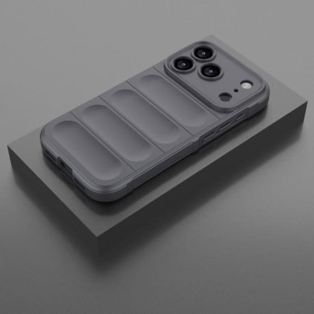 Силіконовий чохол Magic Flannel на iPhone 17 Pro - темно-сірий