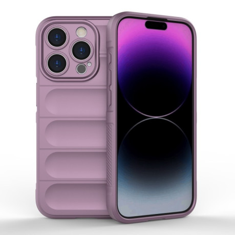 Силиконовый чехол Magic Flannel для iPhone 15 Pro - фиолетовый