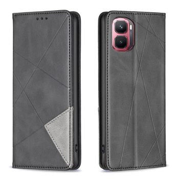 Чехол-книжка Rhombus Texture на Infinix GT 50 Pro 5G — чёрный