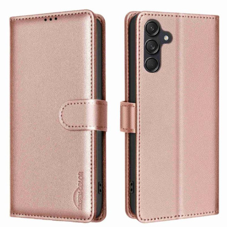 Чехол-книжка Litchi Texture RFID Anti-theft Leather для на Samsung Galaxy M16 5G / F16 5G - золотой