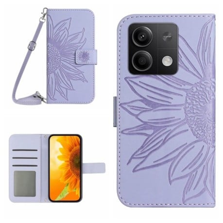 Чохол-книжка Skin Feel Sun Flower для Xiaomi Redmi Note 13 4G Global - фіолетовий