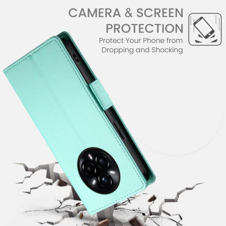 Чохол-книжка Side Buckle Magnetic Frosted Leather для Realme 14 Pro+ - зелений
