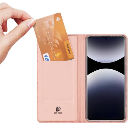 Чохол-книжка DUX DUCIS Skin Pro Series на Xiaomi Redmi Note 14 Pro 4G - рожеве золото