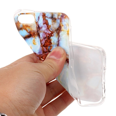 Противоударный чехол Marble Pattern для iPhone 5C - коричневый