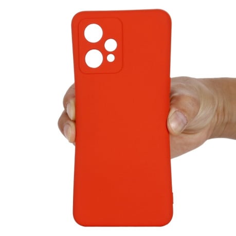 Силиконовый чехол Solid Color Liquid Silicone на Realme 9 Pro Plus - красный