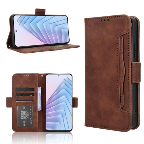 Чехол-книжка Skin Feel Calf на Xiaomi Redmi Note 14 4G 164.84mm EU Version - коричневый