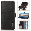 Шкіряний чохол-книжка KHAZNEH Genuine Leather RFID для Xiaomi Redmi Note 12 Pro 5G/Poco X5 Pro - чорний