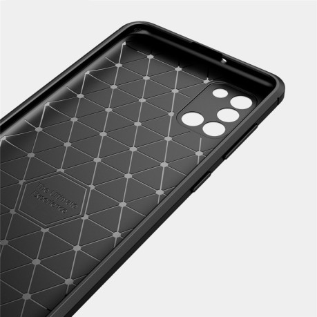 Чехол Brushed Texture Carbon Fiber на Samsung Galaxy A31 - нави