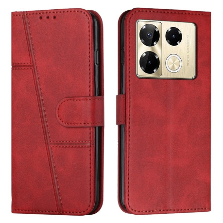 Чехол-книжка Stitching Calf Texture для Infinix Note 40 Pro 4G / 5G - красный