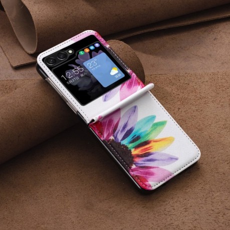 Чохол-книжка Colored Drawing Pattern Invisible Samsung Galaxy Flip 5 - Sun Flower