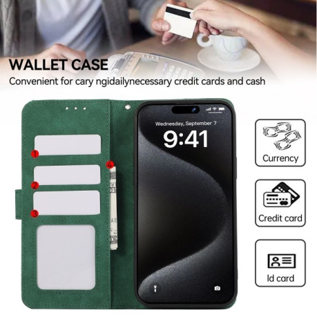 Чехол-книжка ABEEL Color Block Magnetic RFID Leather на Samsung Galaxy A06 4G - Green-Black