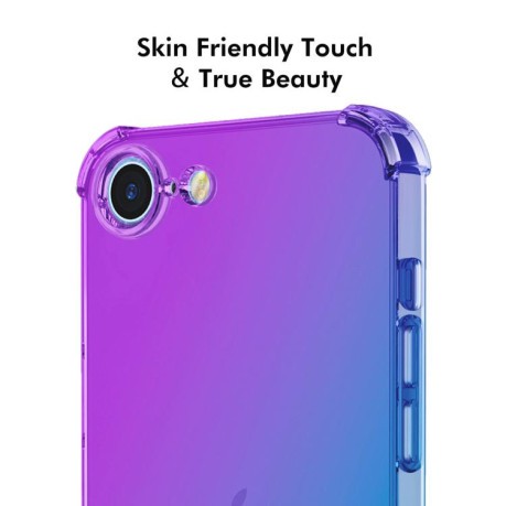 Протиударний чохол ENKAY Clear для iPhone 16e - фіолетово-синій