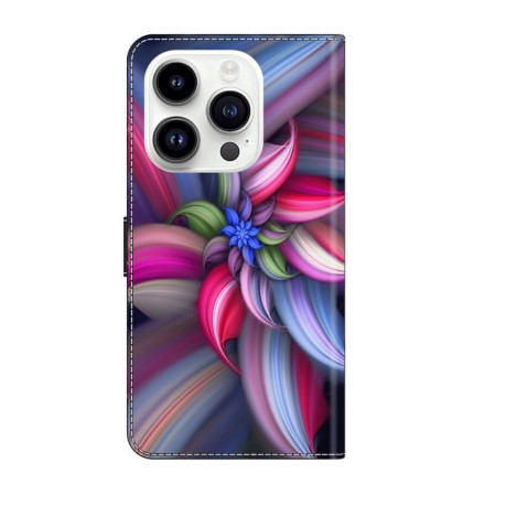 Чохол-книжка Crystal 3D Shockproof Protective Leather для iPhone 15 Pro - Colorful Flower