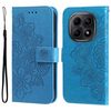 Чехол-книжка 7-petal Flowers Embossing на Xiaomi Redmi Note 15 4G / 5G /Poco M8 Note 15 4G / 5G /Poco M8 5G — синий