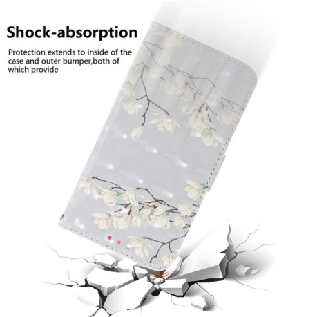 Чехол-книжка Crystal 3D Shockproof Protective Leather для Samsung Galaxy M35 - Magnolia