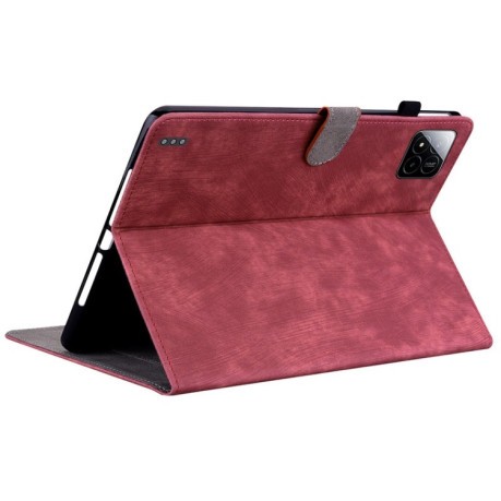 Чехол-книжка Embossed Tiger Pattern Leather для Xiaomi Pad 7 / Pad 7 Pro - красный