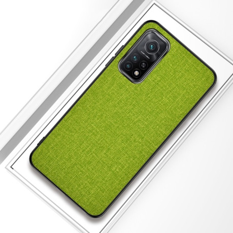 Чохол протиударний Cloth Texture на Xiaomi Mi 10S - зелений
